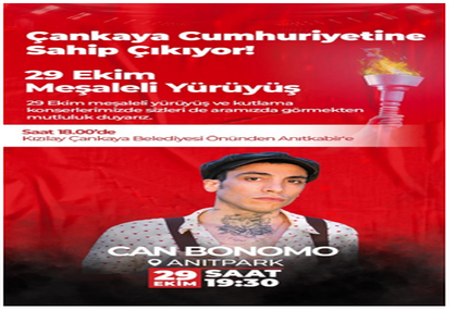 Çankaya Belediyesi Cumhuriyet Bayramı Can Bonomo Konseri