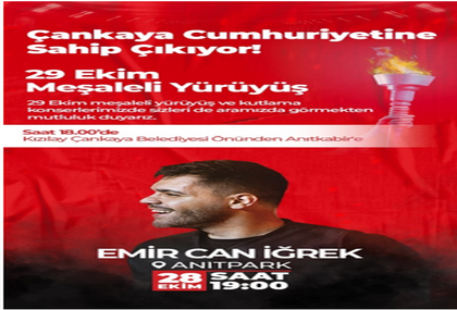 Çankaya Belediyesi Cumhuriyet Bayramı Emir Can İğrek Konseri