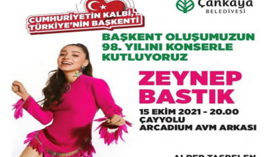 Ankara'nın Başkent Oluşunun 98. Yılı Zeynep Bastık Konseri